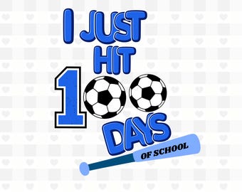 100 Days of School Baseball PDF PNG, Sports Shirt Design: (Digital Download)