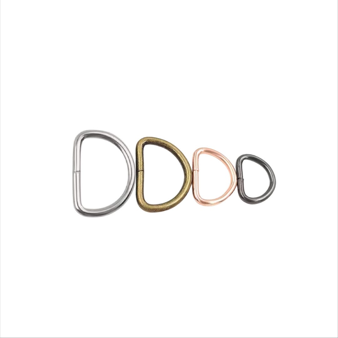 Metal D Rings Open Style for Bags Collars Belts 2mm Thick Craft ...