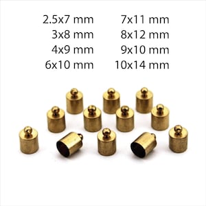 100pcs Brass Cord End Caps | Jewelry Making Clasp Tips