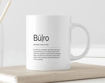Definition of a "Office" mug – Funny mug with a saying – Ceramic mug – Gift for the office & friends – Minimalist design – Gift idea