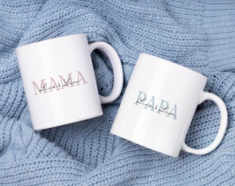 Personalized Mom & Dad Mug with Children's Names | Gift Idea for Mom and Dad | Mother's Day Gift | Name Mug