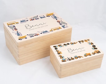 Personalized baby keepsake box, christening gift for a boy, baby memory box, birth gift for a boy, wooden box for a baby boy