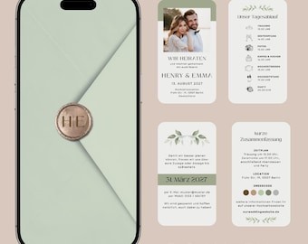 Animated Wedding Invitation Canva Template | Digital Invitation | DIY Video Invitation | Customizable Wedding Template