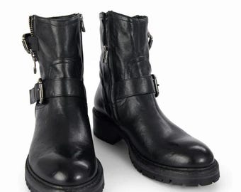 Biker Boots Jean Baptiste Rautureau of Road Black, Size 44 - Etsy