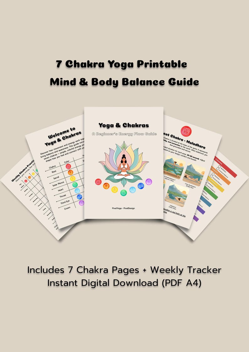 Chakra Guide.pdf 7 Chakra Yoga Printable | Mind & Body Balance Guide (PDF Download) - Etsy