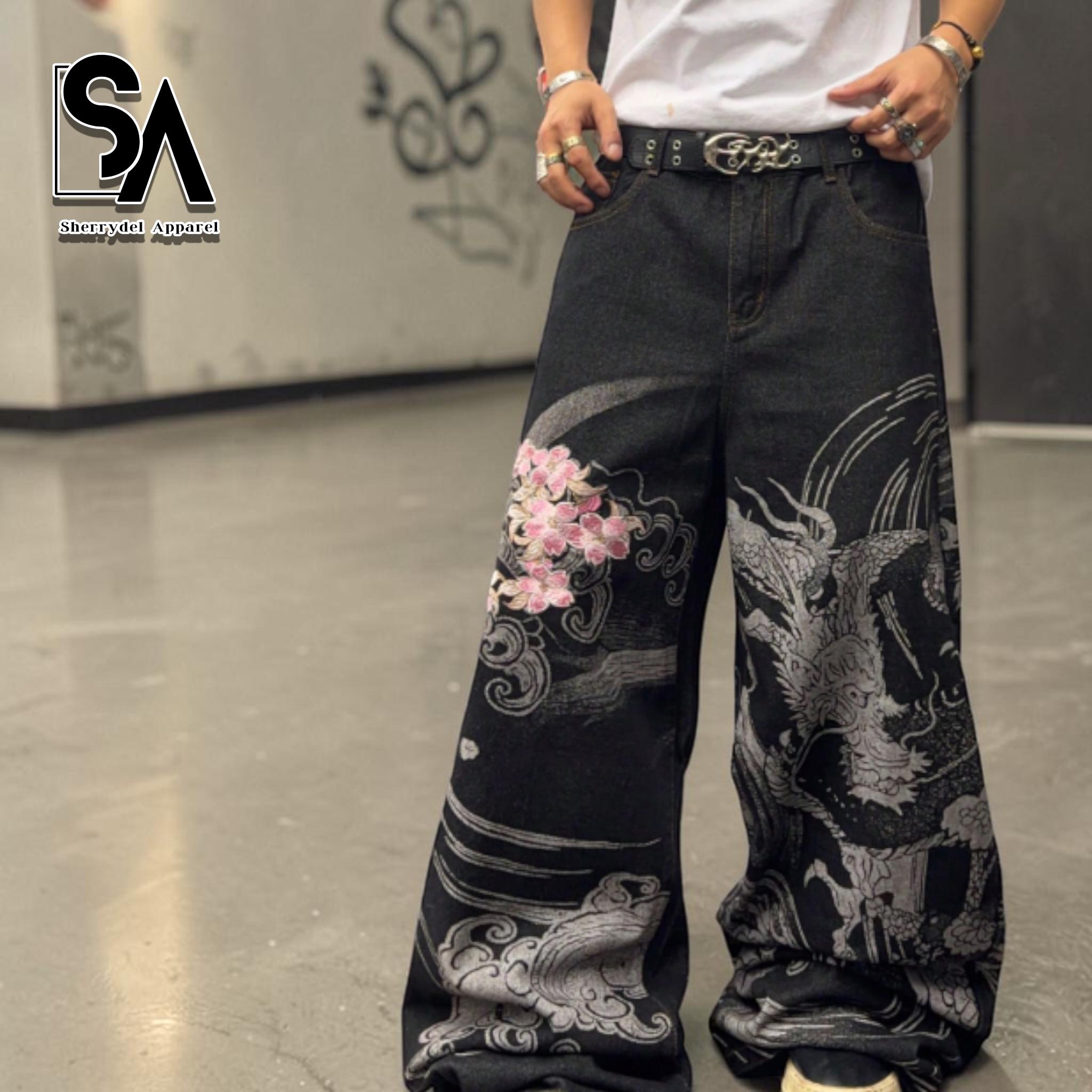 Painted jeans anime - Etsy 日本