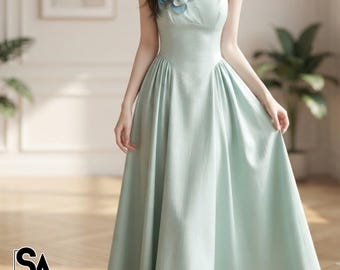 Sling Maxi Dress | Beach Flowing Long Gown | Summer Wear | Soft Holiday Style