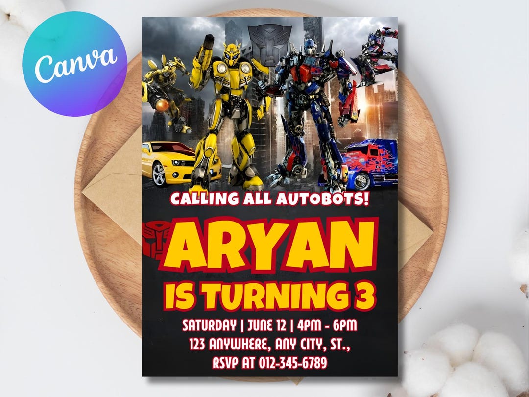 Rescue Bots Birthday Invitation Template, Autobots Invite (digital) - Etsy