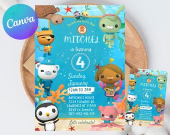 Editable Octonauts Birthday Invitation Template (Digital)