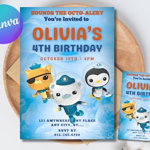 Octonauts Invitation, Octonauts Birthday Invitation, Octonauts Invite, Octonauts Party Invite PDF, Octonauts Theme