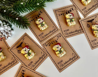 Afdrukbaar kerstcadeau sjabloon, klein kerstcadeau, bedankje, kerstcadeau voor collega's, last minute PDF download