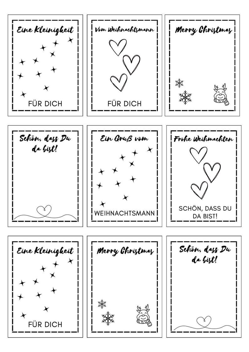 Weihnachtsgeschenke für Kollegen Nikolaus Mitbringsel DIY Digitale Vorlage zum ausdrucken Geschenkidee für Familie Kollegen last Minute