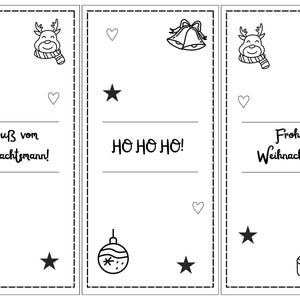 Weihnachtsgeschenke für Kollegen Nikolaus Mitbringsel DIY Digitale Vorlage zum ausdrucken Geschenkidee für Familie Kollegen last Minute