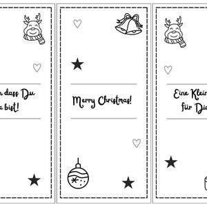 Weihnachtsgeschenke für Kollegen Nikolaus Mitbringsel DIY Digitale Vorlage zum ausdrucken Geschenkidee für Familie Kollegen last Minute