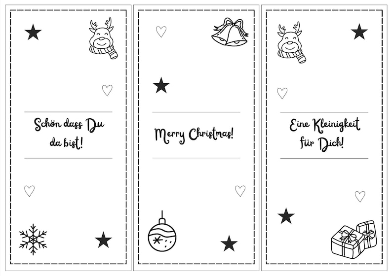 Weihnachtsgeschenke für Kollegen Nikolaus Mitbringsel DIY Digitale Vorlage zum ausdrucken Geschenkidee für Familie Kollegen last Minute