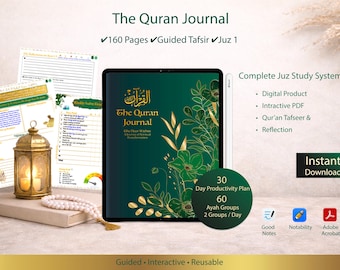 Quran Journal PDF | Juz 1 Guided Reflection (Digital Download)