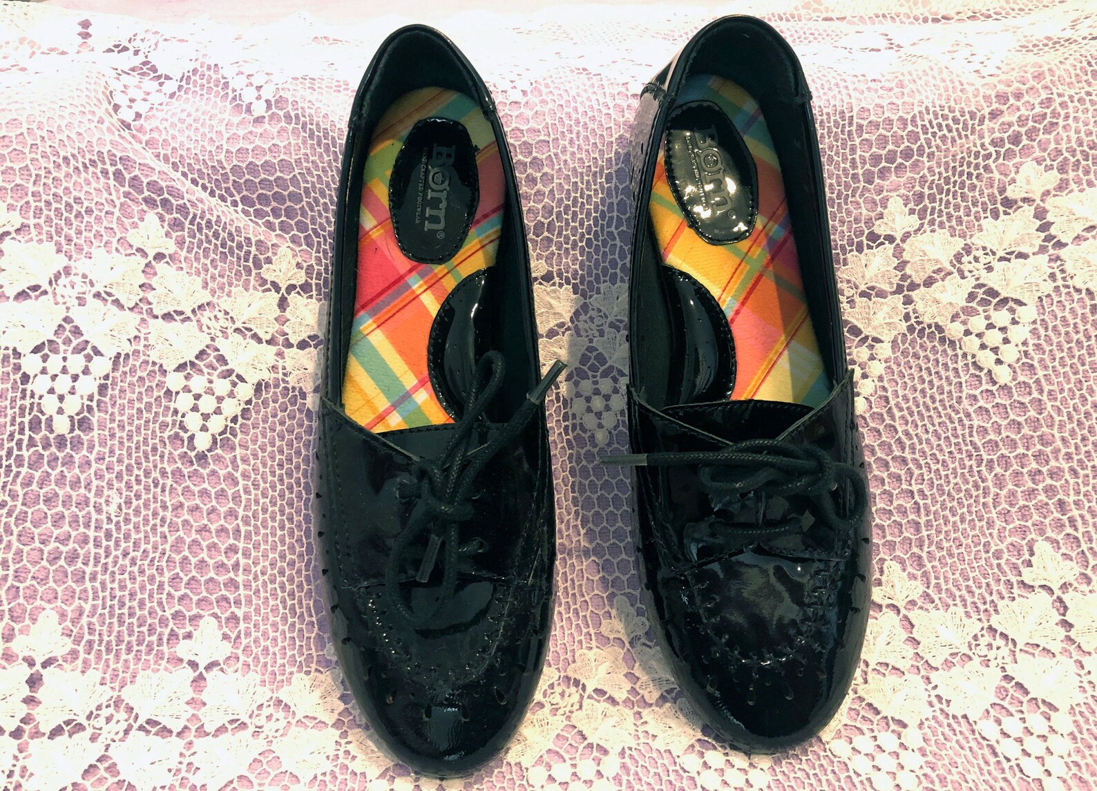 born black patent leather shoes