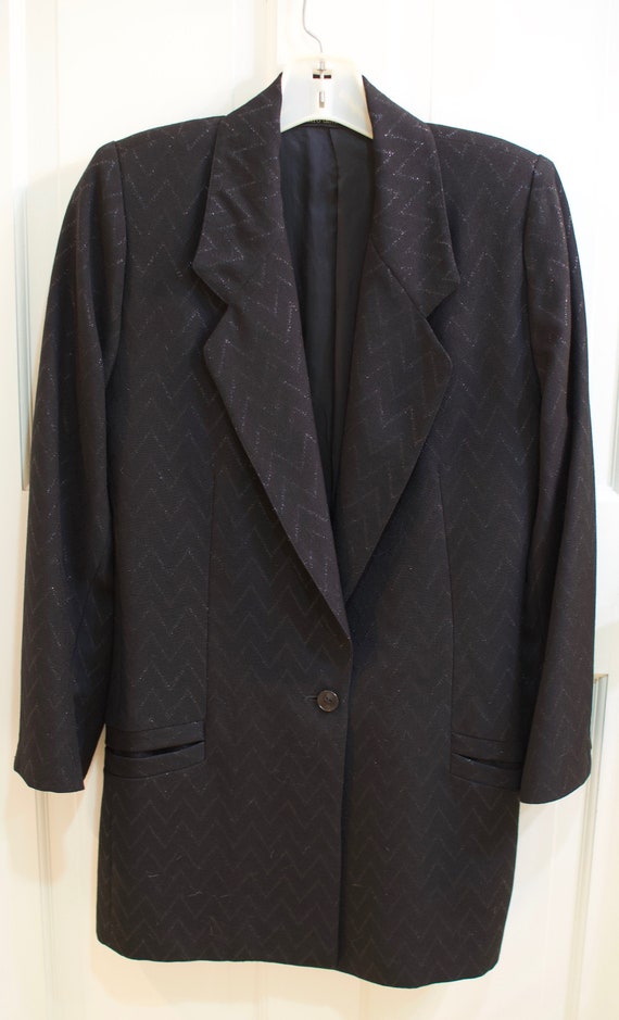 Vintage Umberto Ginocchietti Black Wool Jacket Siz
