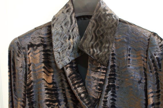 Black and Brown Faux Animal Skin Blazer Woman's S… - image 3