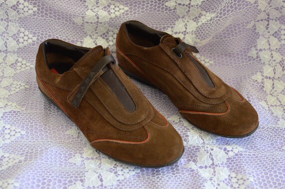 prada suede flats