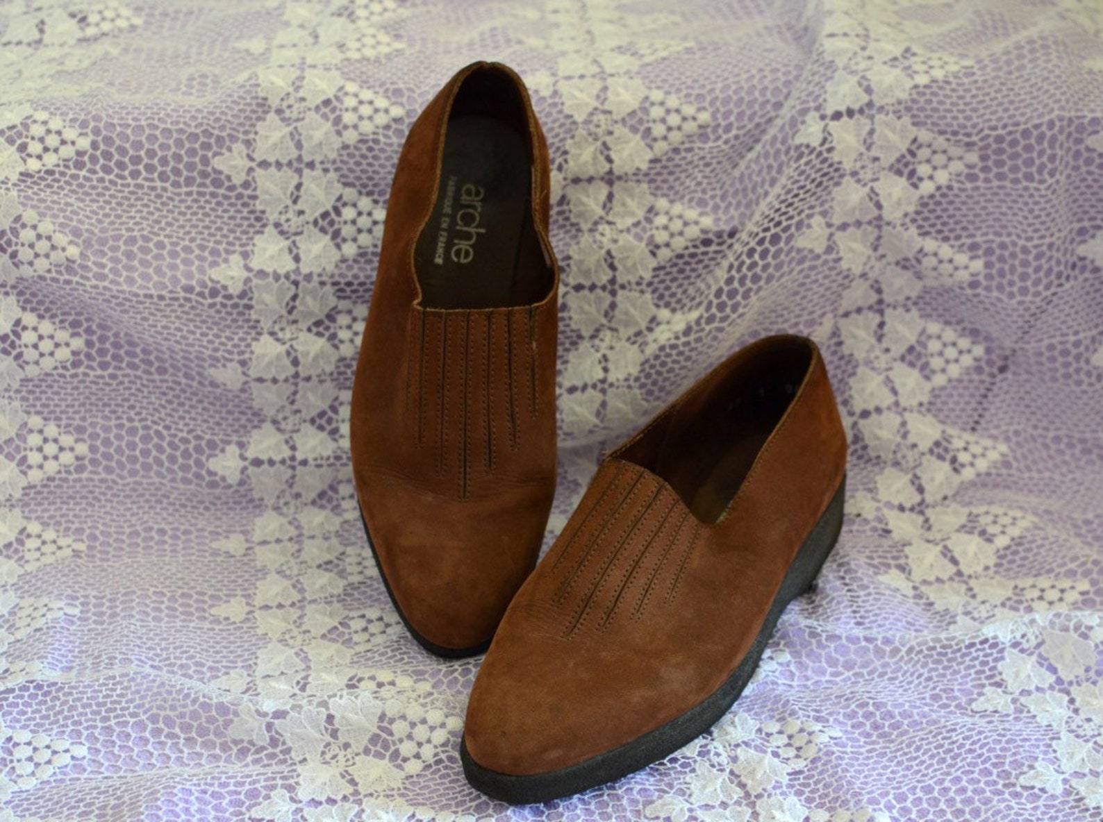 Arche Brown Suede Shoes Size 37 Etsy
