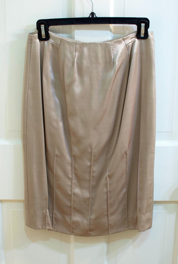 Gray Satin Skirt Size 4 - image 1