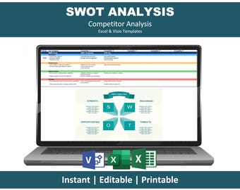 SWOT Analysis Template | Editable Excel & Visio File