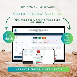 Wertstromanalyse-Generator | Interaktive VSM-Software | HTML-Prozessmapping-Tool | Lean Six Sigma