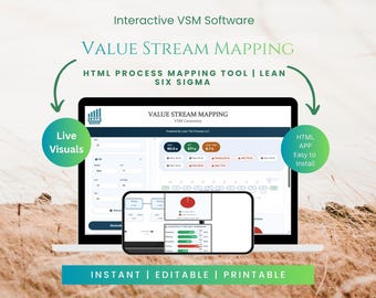 Value Stream Mapping Generator | Interactive VSM Software | HTML Process Mapping Tool | Lean Six Sigma