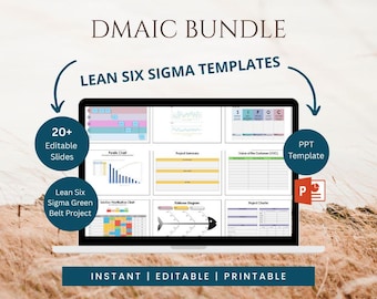 DMAIC Toolkit PPT | 30 Slides Editable Lean Six Sigma Presentation | Process Improvement Toolkit