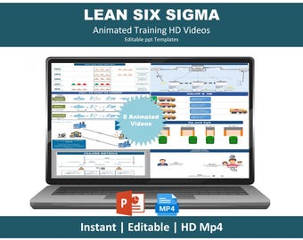 Lean Six Sigma: paquete de videos de capacitación animados, paquete explicativo de Lean Manufacturing y descarga digital DMAIC