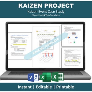 カイゼンプロジェクトのExcelとWordファイル｜1週間のカイゼンイベント｜リアルでシンプルな編集可能なテンプレート