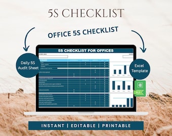 Office 5S Checklist Excel Template | Workplace Audit Tracker (Digital Download)