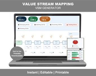 Value Stream Mapping Generator | Process Improvement Lean Six Sigma Tool
