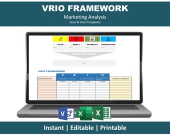 VRIO Framework Template | Excel & Visio Marketing Analysis