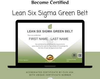Lean Six Sigma Green Belt Certification, CLSS Accredited | Professional Training Course & Printable Certificate