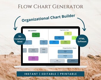 Generador de diagramas de flujo en tiempo real / Creador de diagramas de flujo / Creador de estructuras empresariales / Descargable en PDF y JPEG