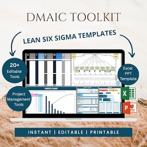 Toolkit DMAIC Lean Six Sigma / Modelli Excel e PowerPoint / Progetto Green Belt Black Belt