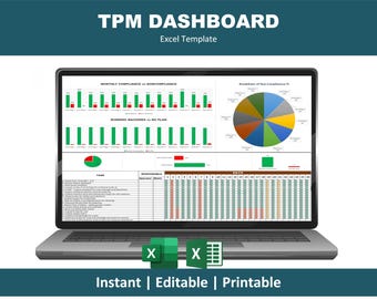 TPM Compliance Dashboard | Monthly Maintenance Performance | Lean Six Sigma