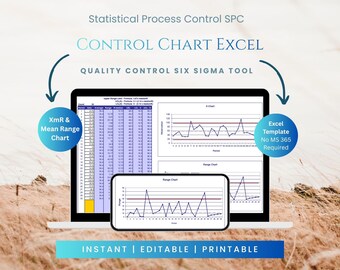 Control Chart Excel Template | Statistical Process Control SPC Dashboard | Quality Control Six Sigma Tool