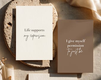 Burnout Recovery Affirmation Cards for Overwhelmed Women | Nervous System Healing | Gentle Self Care Printable | Instant Download