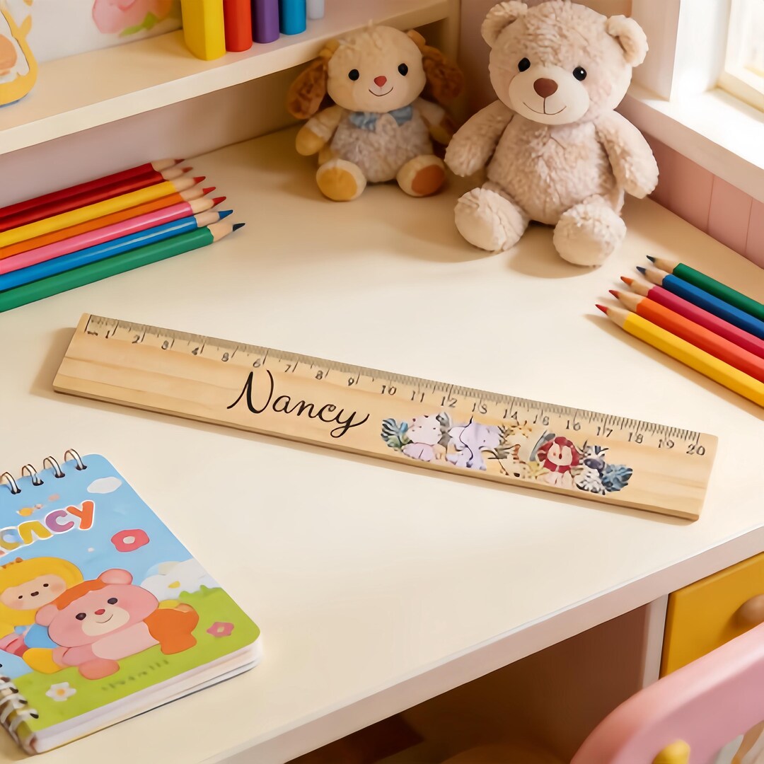 Personalized Name Custom Wooden Ruler – Perfect School Enrollment Gift ...