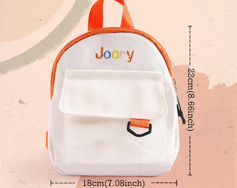 Custom Name Mini Backpack - Personalized Embroidery Kids School Bag, Back to School Gift for  Children
