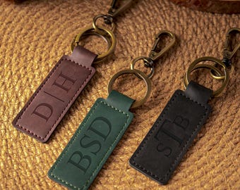 Llavero personalizado, llaveros de cuero vintage, llaveros personalizados para fechas/lugares especiales, regalo bendecido, regalo de viaje, regalo para el mejor amigo/a