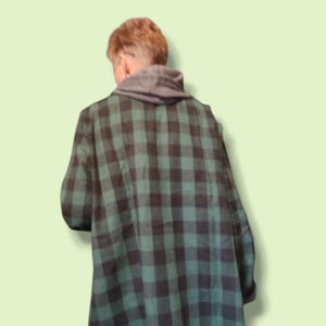 Men's Plaid Hooded Flannel Shirts, Casual Button Down Long Sleeve Jackets, Checkered Shirt with Pockets, Multi Color Streetwear Mens Shirts image 17