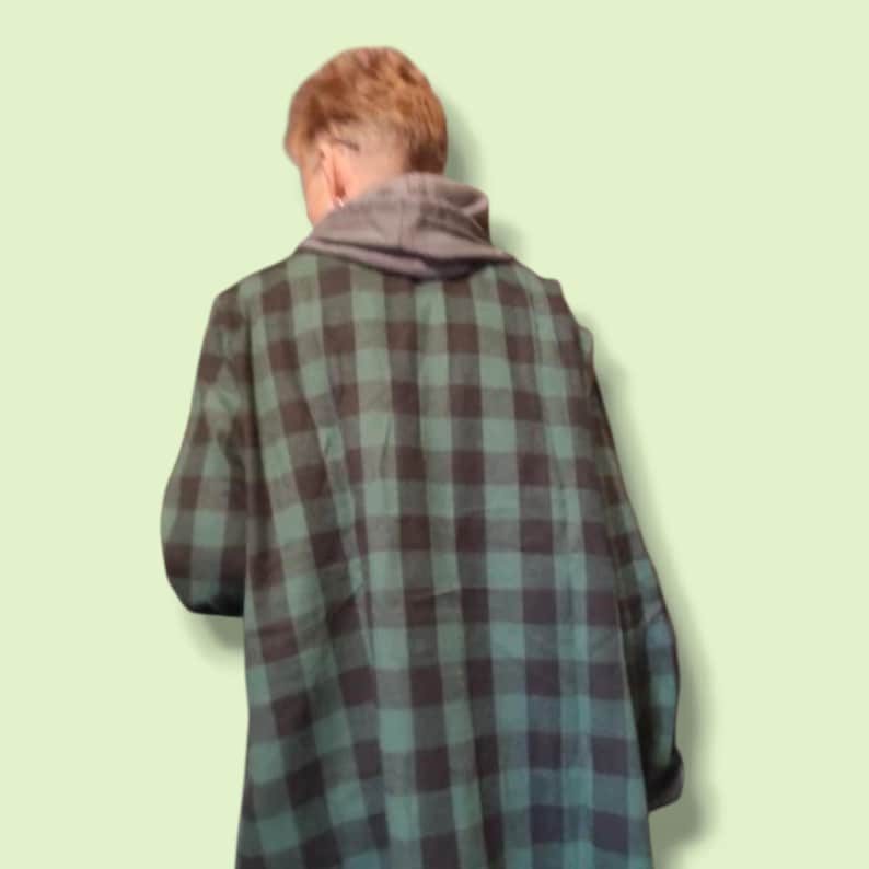 Men's Plaid Hooded Flannel Shirts, Casual Button Down Long Sleeve Jackets, Checkered Shirt with Pockets, Multi Color Streetwear Mens Shirts image 17