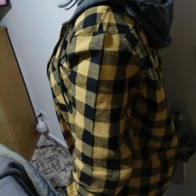 Men's Plaid Hooded Flannel Shirts, Casual Button Down Long Sleeve Jackets, Checkered Shirt with Pockets, Multi Color Streetwear Mens Shirts image 15
