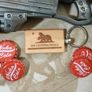 Fallout NCR Flag Keychain - Rectangular