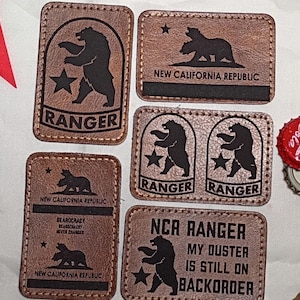 NCR Ranger Leather Shoulder Patch 4 Pack w/ BONUS Morale Patch