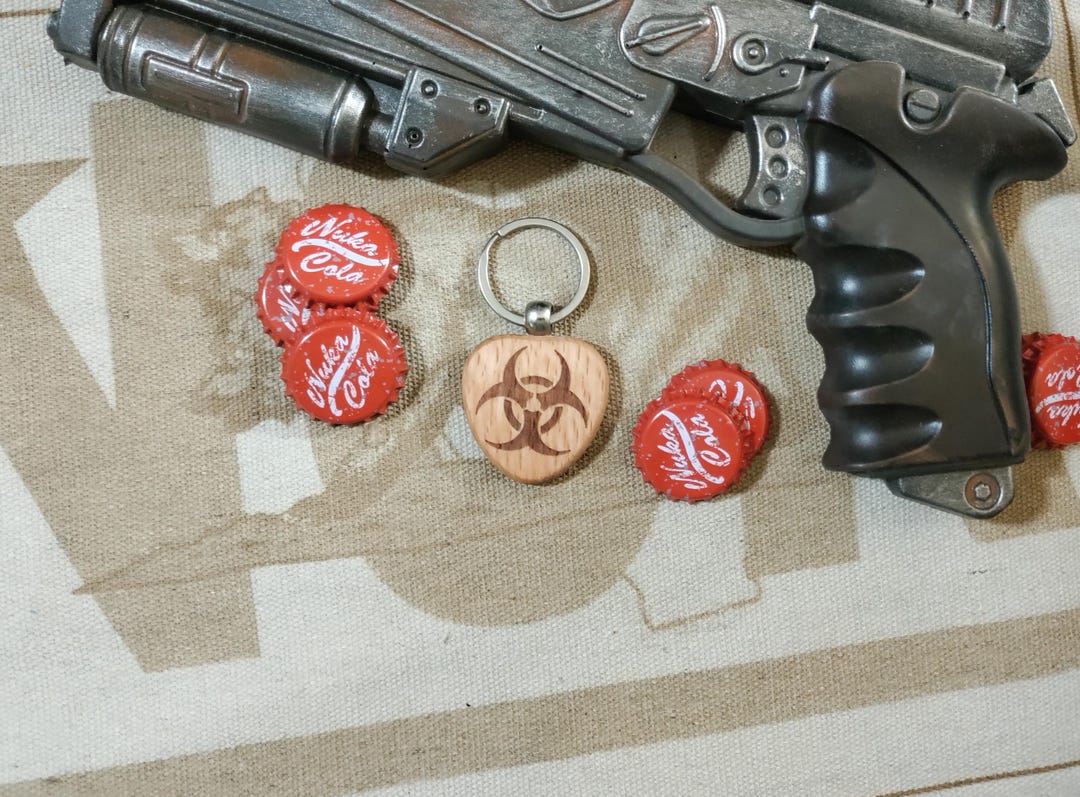 Fallout Biohazard Symbol Keychain - Triangular - Etsy